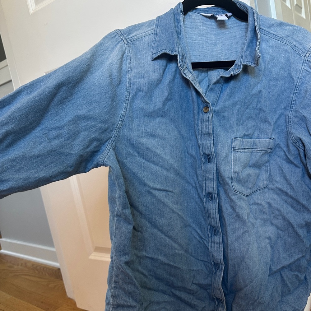 Old Navy Blue Casual Button Down Shirt
